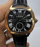 Cartier Drive 41mm Rose - Mostrador Preto - Pulseira Couro