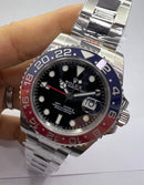 Rolex GMT-Master ll 40mm, Pepsi, Aço, Pulseira Oyster - CLONE