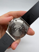 Hublot Classic Chrono 45mm Aço Mostrador Preto Bisel Aço Puls. Borracha