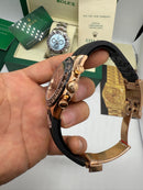 Rolex Daytona Everose 40mm - Mostrador Chocolate - Pulseira OysterFlex - CLONE