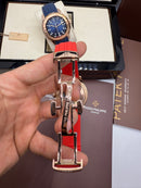 Patek Philippe Aquanaut 41mm Aço/Rose Mostrador Vermelho