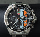 Tag Heuer F1 Golfo Cronógrafo 43mm Aço Mostrador Preto Bezel Preto
