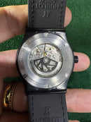 Hublot Classic Fusion 45mm Aço Rosê e Mostrador Preto Puls. Couro com Borracha