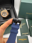 Audemars Piguet Royal Oak Offshore 44mm Mostrador Azul Bezel Aço