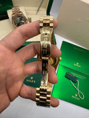 Rolex Day-Date Presidente 40mm Dourado Mostrador Verde