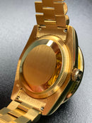 Rolex Day-Date 40mm Dourado Mostrador Dourado Luneta Canelada