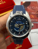 Omega Seamaster Aqua Terra Worldtimer 43 mm, Aço - Azul - CLONE