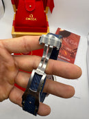 Omega Seamaster Aqua Terra 41 mm, Aço - Azul - Bracelete de Borracha - CLONE