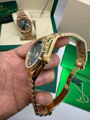 Rolex Day-Date Presidente 40mm Dourado Mostrador Verde