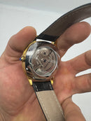 Cartier Drive 41mm Turbilhão Aço/Dourado  - Mostrador Branco - Pulseira Couro