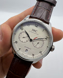 IWC Portugieser Automático Aço 42mm Pulseira de Couro