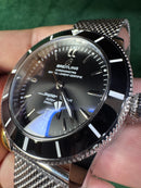Breitling Superocean Aço 44mm Mostrador Preto Bisel Preto