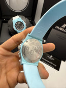 Hublot Classic Fusion Magic Blue Chrono Esqueleto 45mm Aço/OxBlue