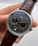 IWC Portugieser Automático Aço/Rose 42mm Pulseira de Couro