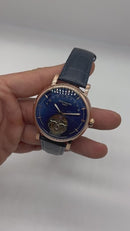 Patek Philippe Classic Turbilhão 44mm Aço/Rose, Pulseira Couro