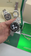 Rolex Daytona 40mm Aço Mostrador Preto, Luneta Preto