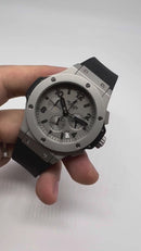 Hublot Big Bang 44mm Aço Mostrador Cinza Bezel Cinza
