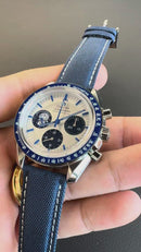 Omega Speedmaster 42mm Silver Snoopy Aniversário de 50 anos CLONE
