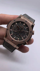 Hublot Classic Chrono Rosè 45mm Mostrador Preto