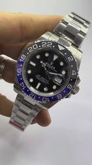 Rolex GMT-Master ll 40mm, Batman, Aço, Pulseira Oyster - CLONE