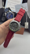 Panerai Luminor Marina 44mm Aço Mostrador Preto Pulseira Borracha