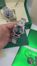 Rolex Datejust Oyster, 41mm, Oystersteel, Wimbledon, Mostrador Ardósia - CLONE
