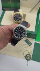 Rolex Sky-Dweller - 42 mm, Aço 904L - Mostrador Preto - OysterFlex - CLONE