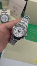 Rolex Daytona 40mm Aço, Mostrador Branco