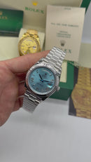 Rolex Day-Date Presidente 40mm - Azul Glacial - CLONE