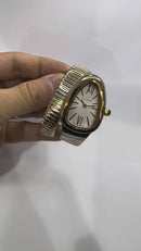 Bvlgari Serpenti Tubogas 01 Volta 35mm Aço/Rosé Mostrador Branco