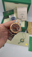 Rolex Yacth-Master 40mm Aço e Rose Mostrador Marrom