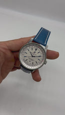 Breitling Navitimer 42mm Aço Pulseira Couro