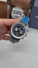 Breitling Navitimer 42mm Aço Pulseira Couro