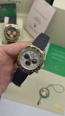 Rolex Daytona 40mm Aço/Dourado Mostrador Branco Luneta Preta