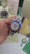 Rolex GMT Master II PEPSI 40mm Mostrador Branco