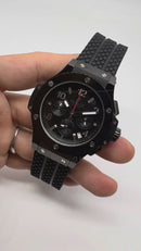 Hublot Big Bang 44mm Aço All Black Pulseira Borracha
