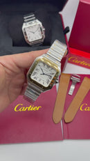 Cartier Santos Aço/Ouro 40mm - Pulseira Aço - CLONE