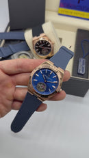 Vacheron Constantin Overseas Turbilhão Aço/Rose 40mm, Mostrador Azul