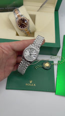 Rolex Datejust 36mm/31mm Aço - Mostrador Prata - Puls. Jubilee - CLONE