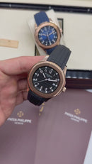 Patek Philippe Aquanaut 41mm Aço/Rose Mostrador Preto