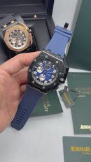 Audemars Piguet Royal Oak Offshore 44mm Mostrador Azul Bezel Aço