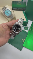 Rolex Oyster Perpetual 36mm/41mm Aço Mostrador Preto