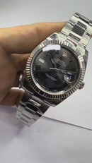 Rolex Datejust Aço 41mm, Wimbledon, Mostrador Cinza, Pulseira Oyster - CLONE