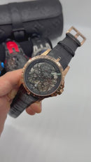 Roger Dubuis Excalibur Tourbillon Duplo 45mm Aço/Rose