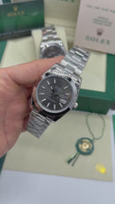 Rolex DateJust 41/36mm Aço, Mostrador Cinza, Pulseira Oyster