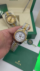 Rolex Day-Date Presidente 40mm Aço/Dourado Mostrador Branco