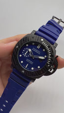 Panerai Submersible 47mm Aço Carbotech Oxiblack Mostrador Azul