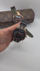 Roger Dubuis Excalibur Spider Flyback Chronograph 45mm - Aço/OxBlackRose