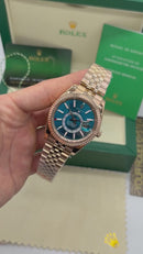 Rolex Sky-Dweller - 42mm Aço/Rose - Pulseira Jubilee