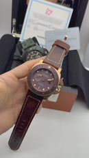 Panerai Submersible 47mm Aço/Rose Mostrador Marrom Luneta Marrom